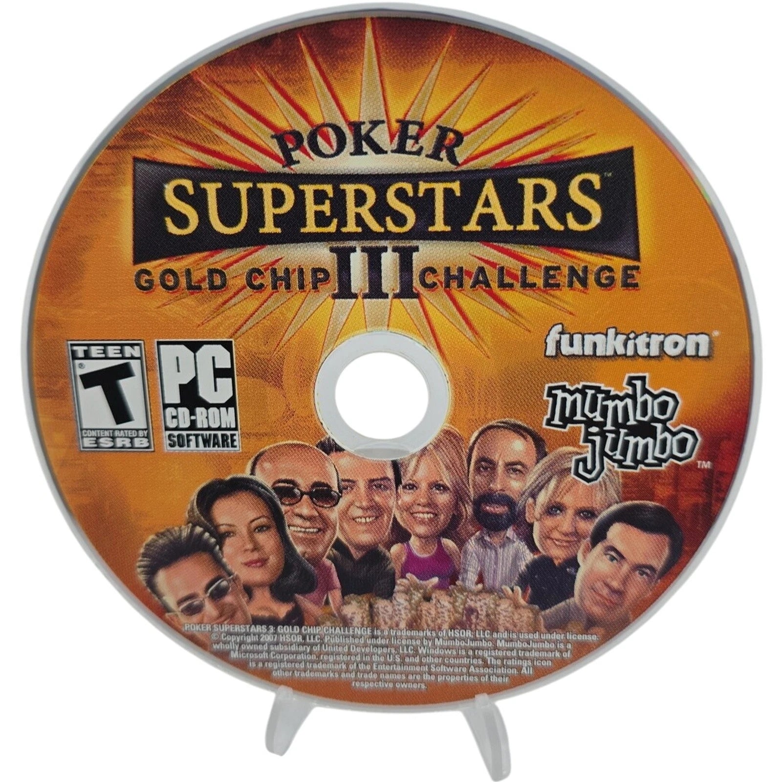 Poker Superstars III Gold Chip Challenge PC CD ROM 2007 Tested No Manual