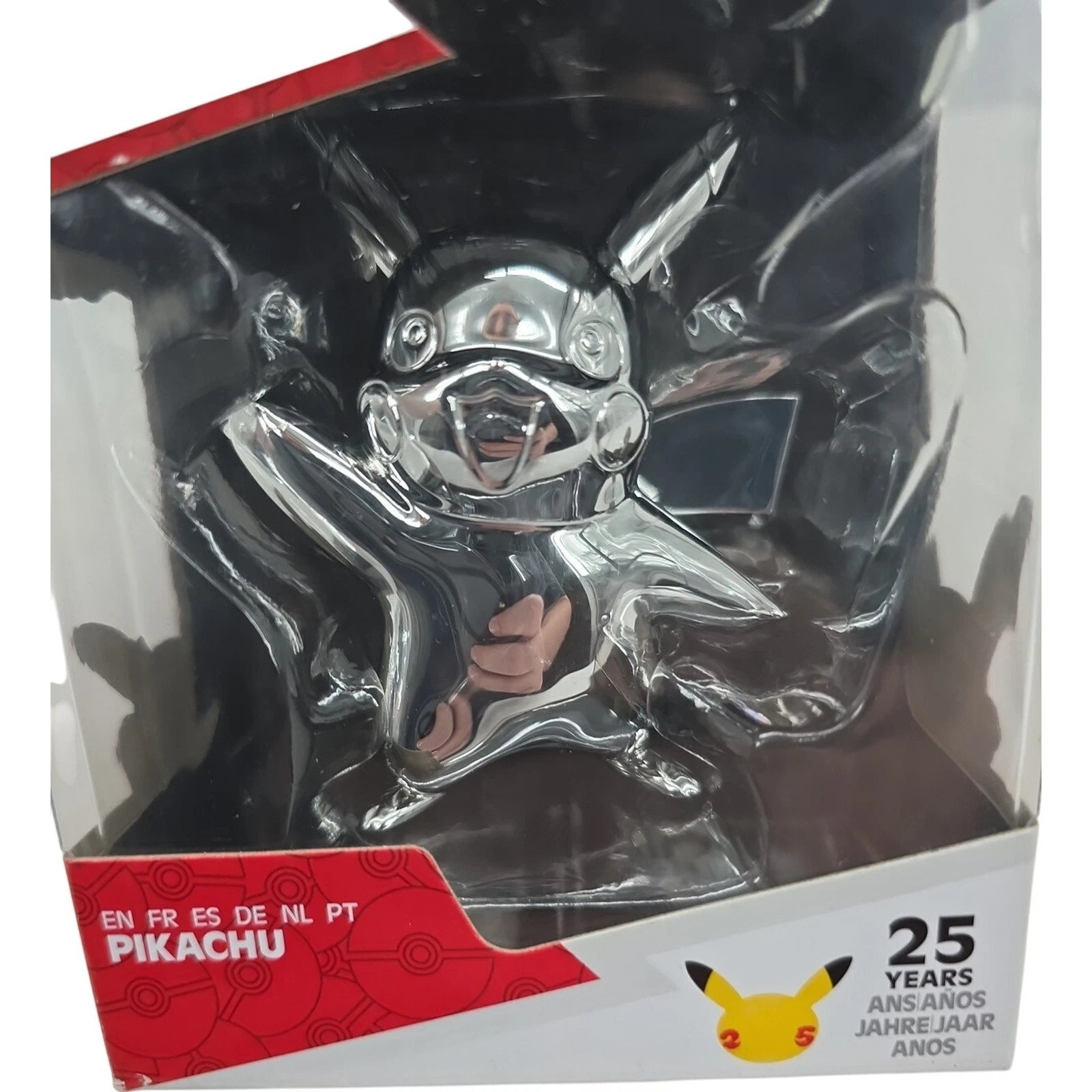 Pokemon 25th Anniversary Silver Pikachu Figure by Jazwares