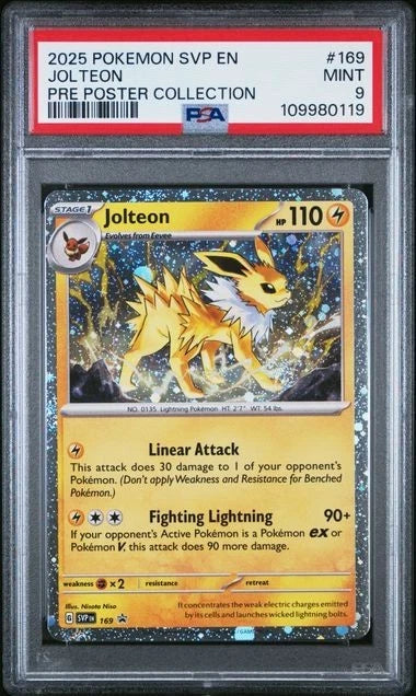 POKEMON FLAREON VAPOREON JOLTEON BLACK STAR PROMO COSMOS HOLO Sequential PSA 9