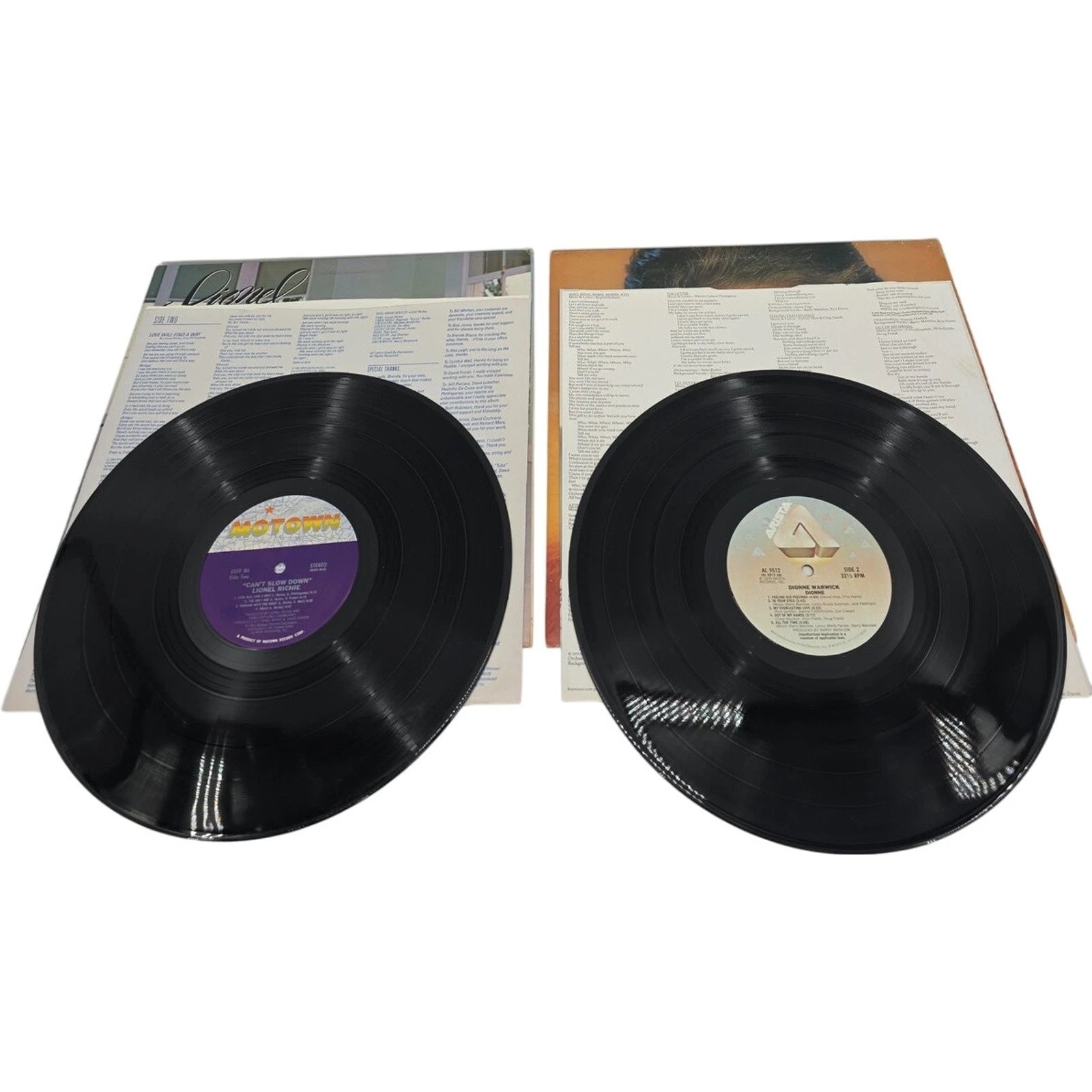 Lionel Richie Can’t Slow Down & Dionne Warwick Dionne Lot of 2 LP Vinyl