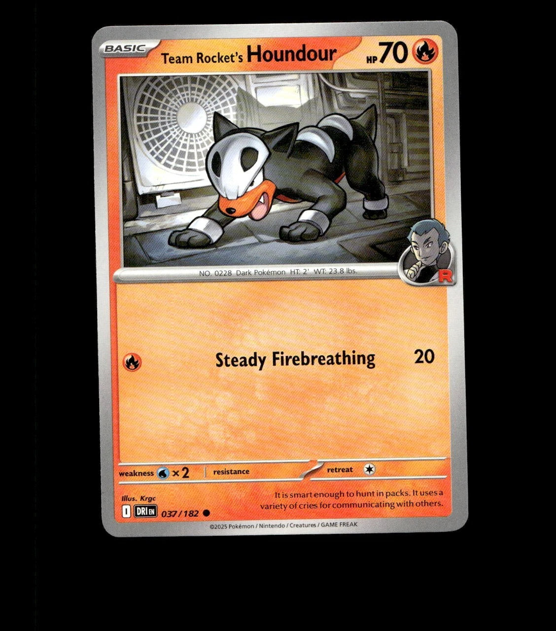 Team Rocket’s Houndour – 037/182 – Destined Rivals – Non Holo Near Mint TCG