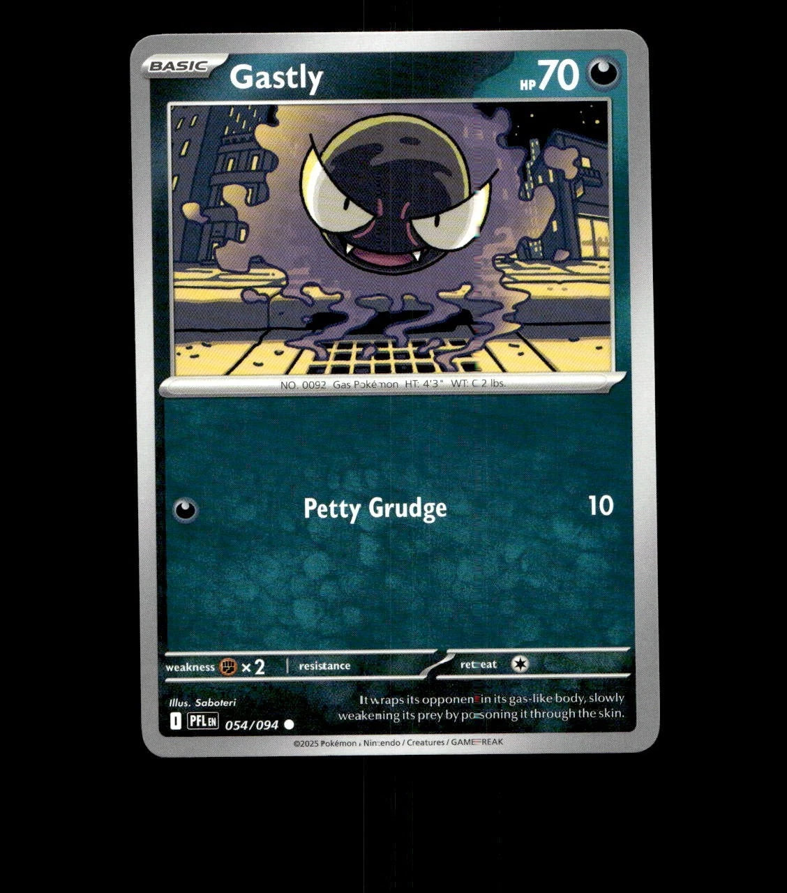 Gastly – 054/094 – Phantasmal Flames – Near Mint