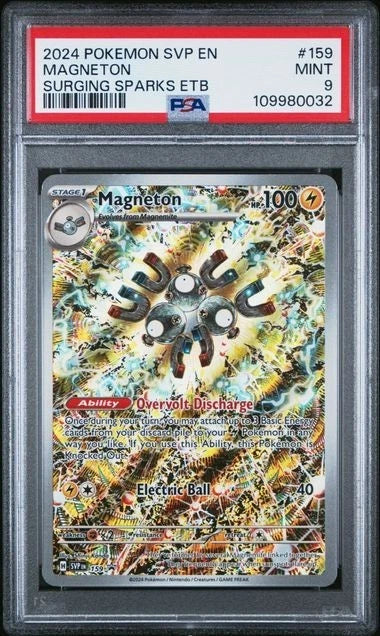 2024 Pokemon SVP EN-SV Black Star Promo Magneton #159 Surging Sparks Etb PSA 9