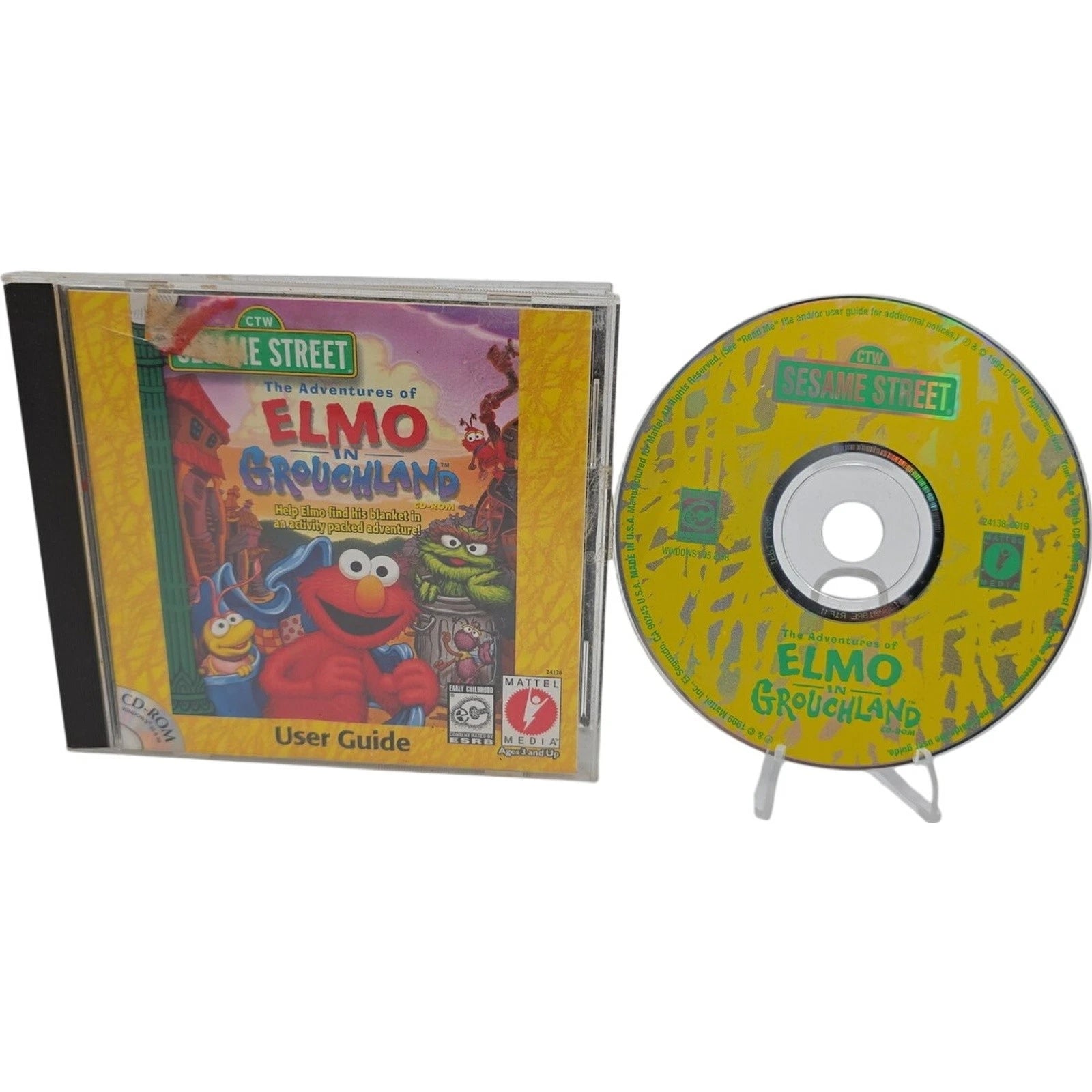 Sesame Street The Adventures of Elmo in Grouchland Mattel PC CD ROM Game 1999