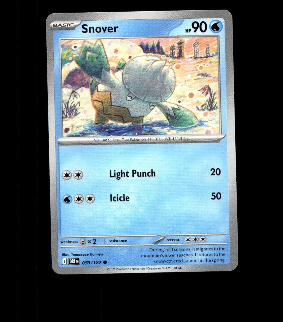 Snover – 059/182 – Destined Rivals – Non Holo Near Mint Pokemon Card TCG
