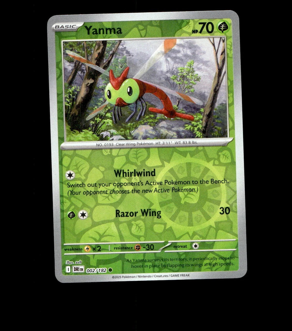 Yanma - 002/182 - Destined Rivals - Reverse Holo Near Mint