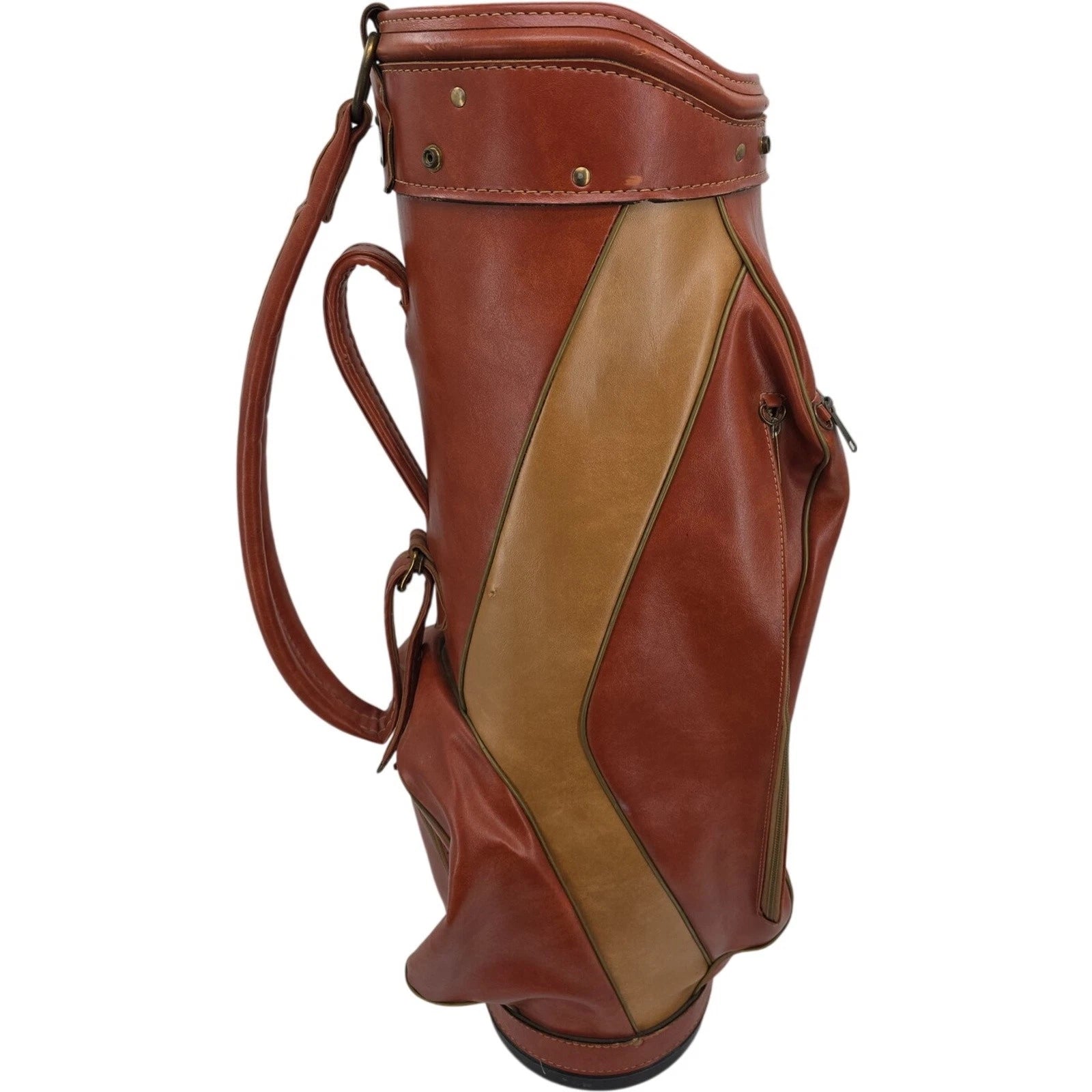Palmer ProGroup Inc Vintage Brown Leather Golf Bag 15-Way Divider Cart Bag