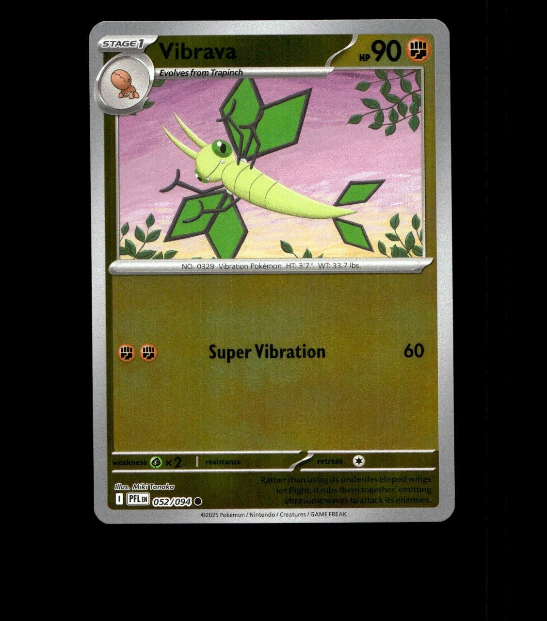 Vibrava – 052/094 – Phantasmal Flames – Reverse Holo Near Mint