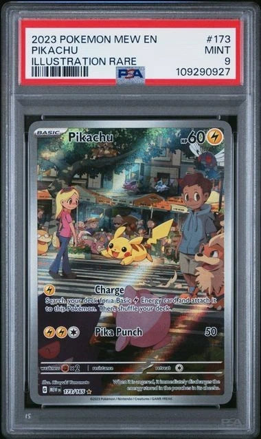 2023 POKEMON MEW EN-151 ILLUSTRATION RARE #173 PIKACHU PSA 9