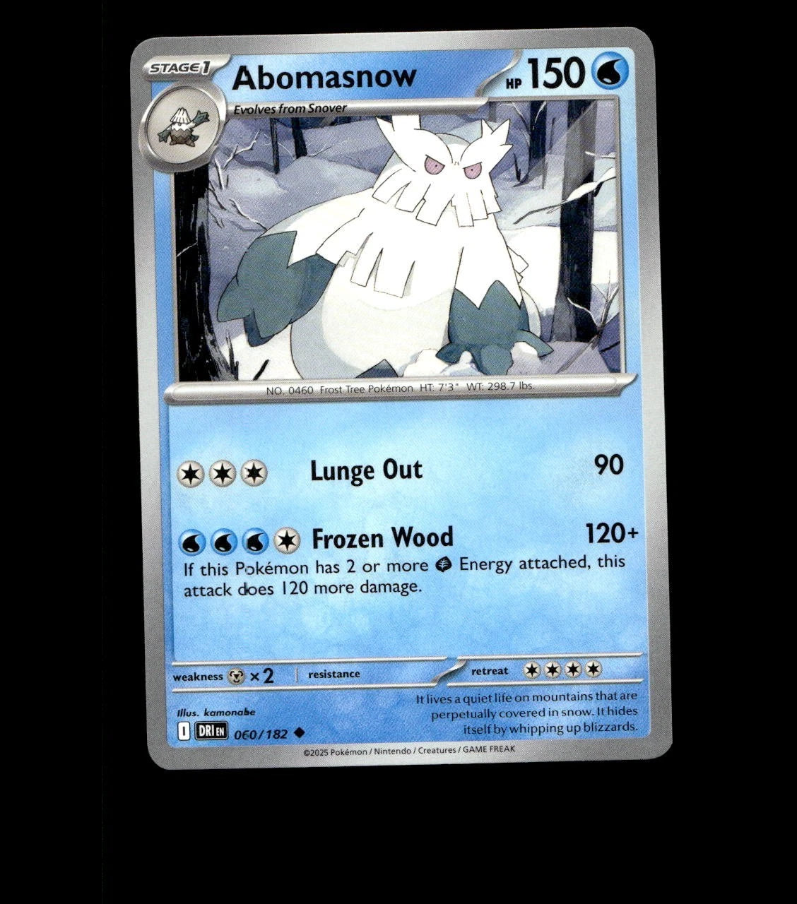 Abomasnow – 060/182 – Destined Rivals – Non Holo Near Mint Pokemon Card TCG