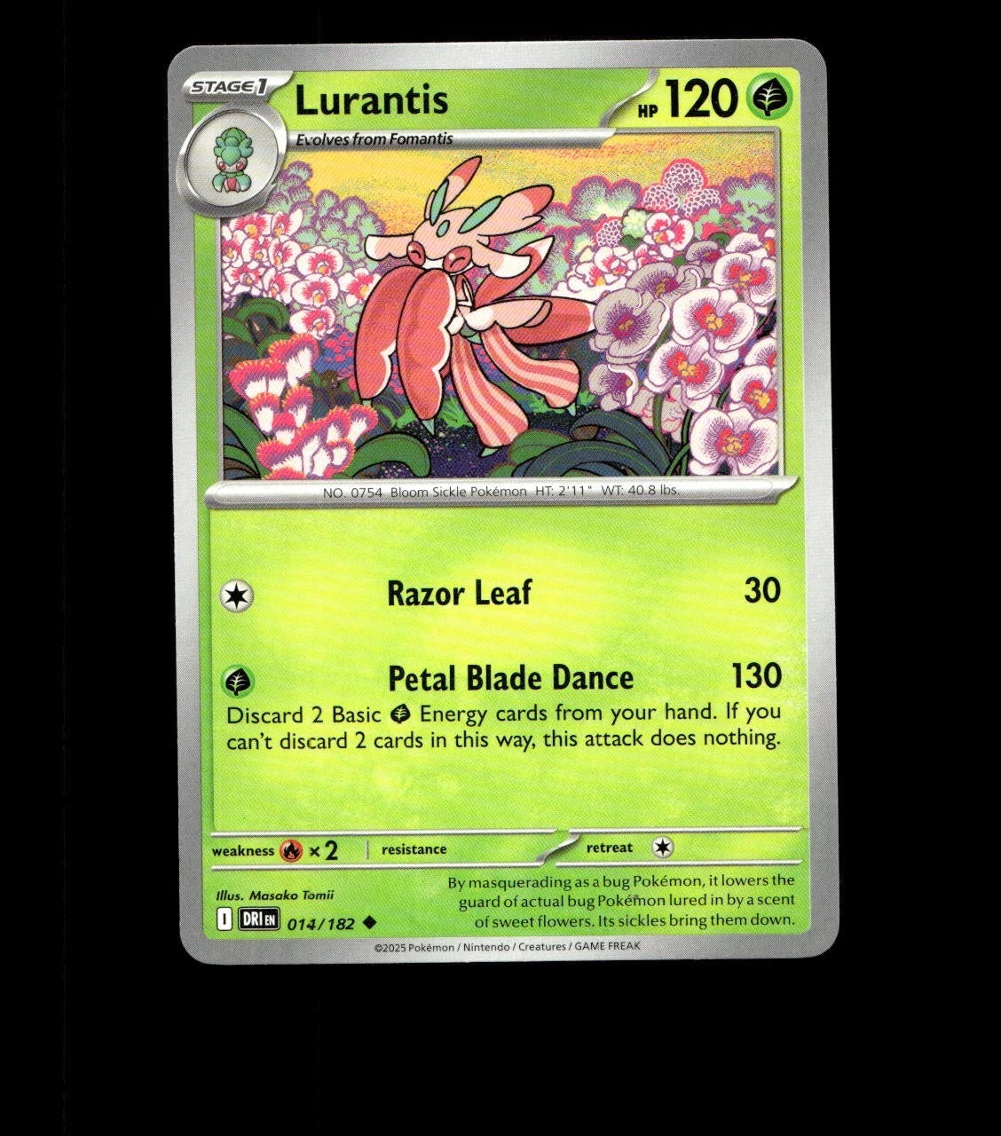 Lurantis – 014/182 – Destined Rivals – Non Holo Near Mint Pokemon Card TCG