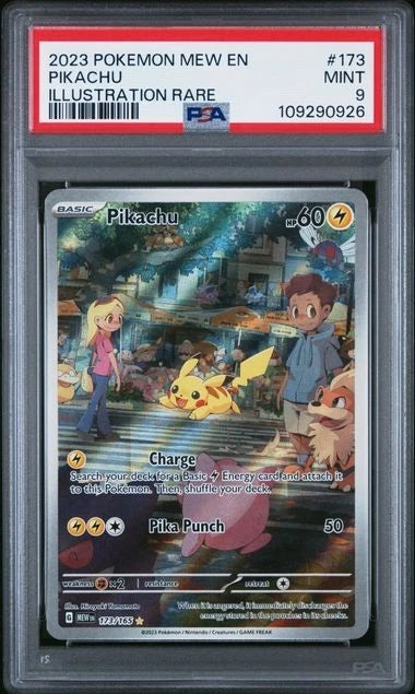 2023 POKEMON MEW EN-151 ILLUSTRATION RARE #173 PIKACHU PSA 9
