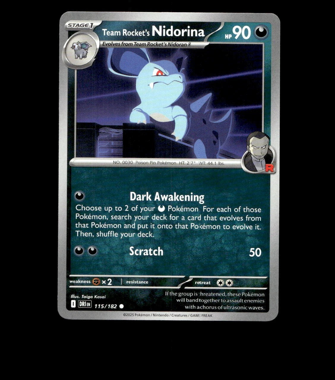 Team Rocket’s Nidorina – 115/182 – Destined Rivals – Non Holo Near Mint TCG