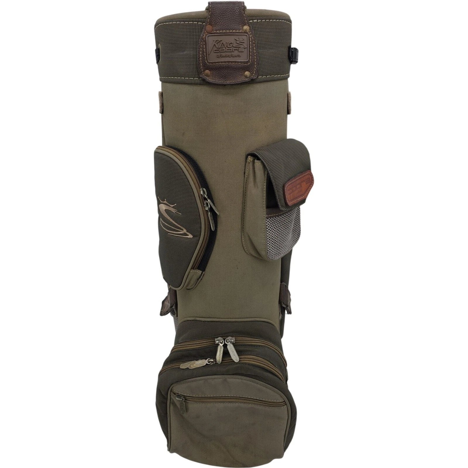 King Cobra Outback by Belding Sports 6 Way Green Brown Golf Stand Carry Bag