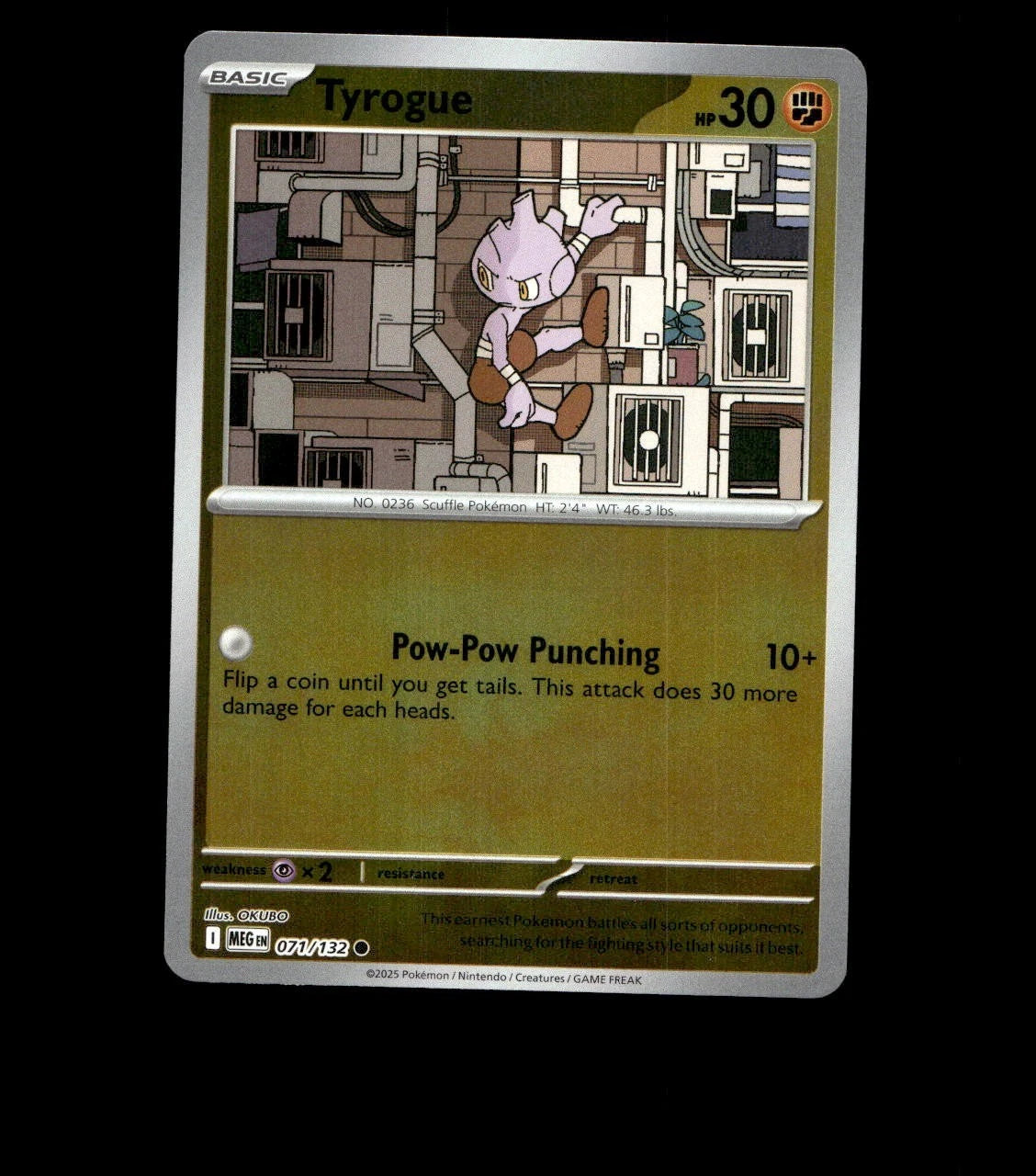 Tyrogue – 071/132 – Mega Evolution – Reverse Holo – Near Mint