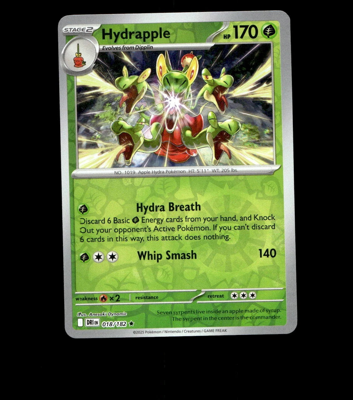 Hydrapple - 018/182 - Destined Rivals - Reverse Holo Near Mint