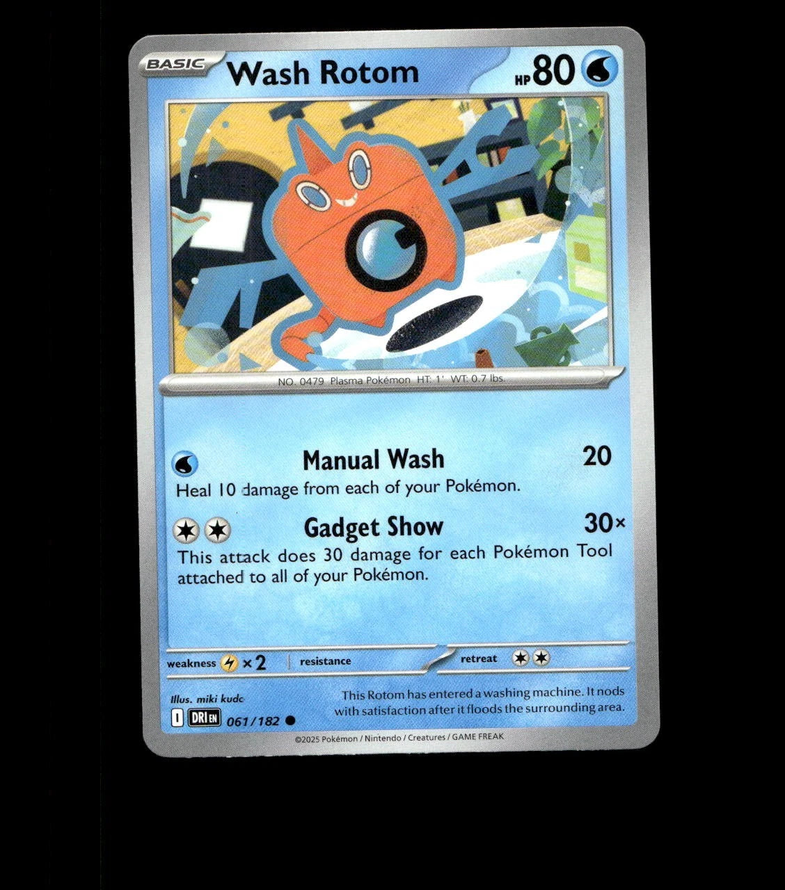 Wash Rotom – 061/182 – Destined Rivals – Non Holo Near Mint Pokemon Card TCG