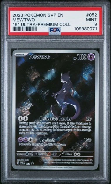2023 POKEMON SVP EN-SV BLACK STAR PROMO 151 ULTRA-PREMIUM COLL #052 MEWTWO PSA 9