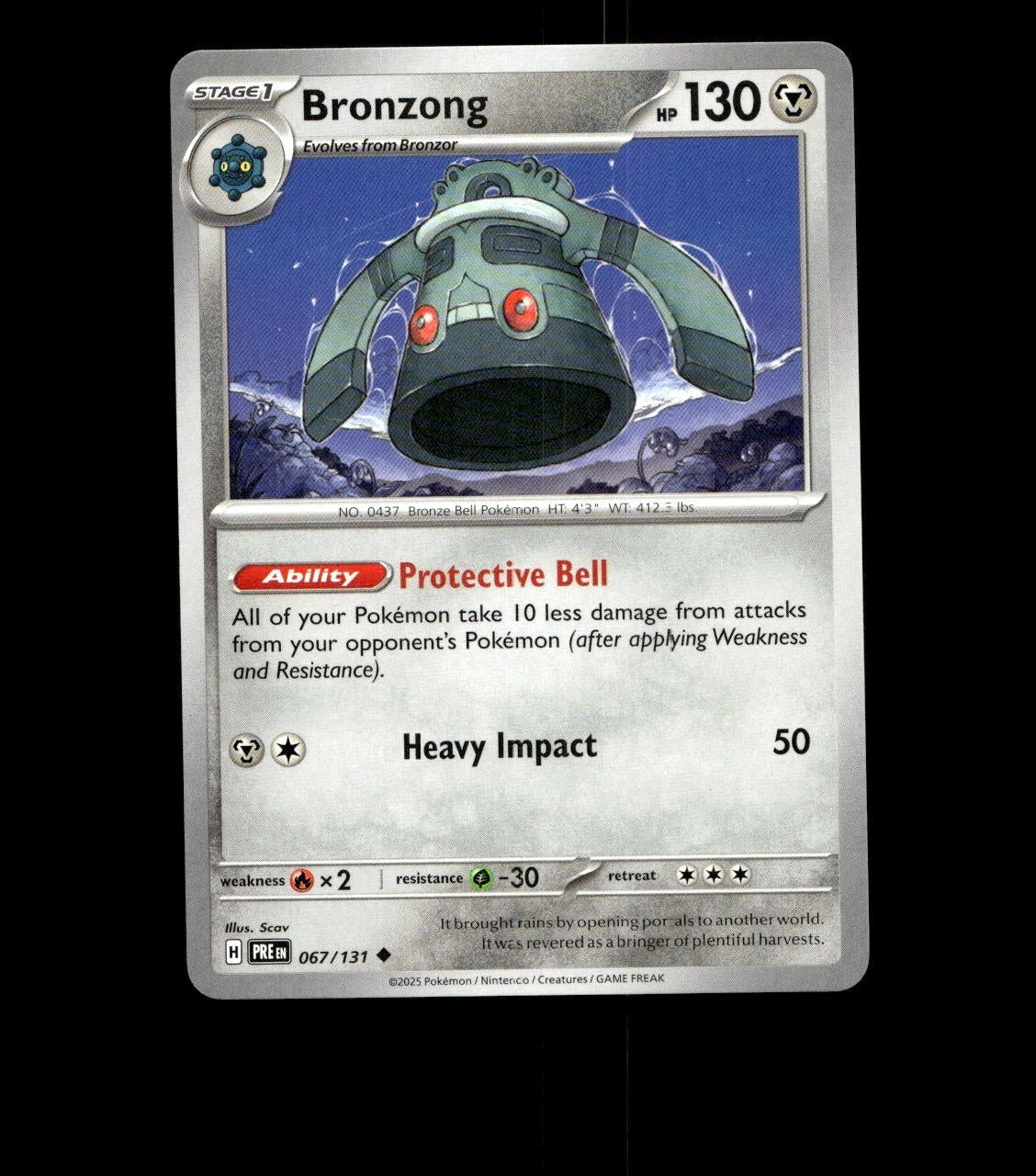 Bronzong - 067/131 - Prismatic Evolutions - Near Mint