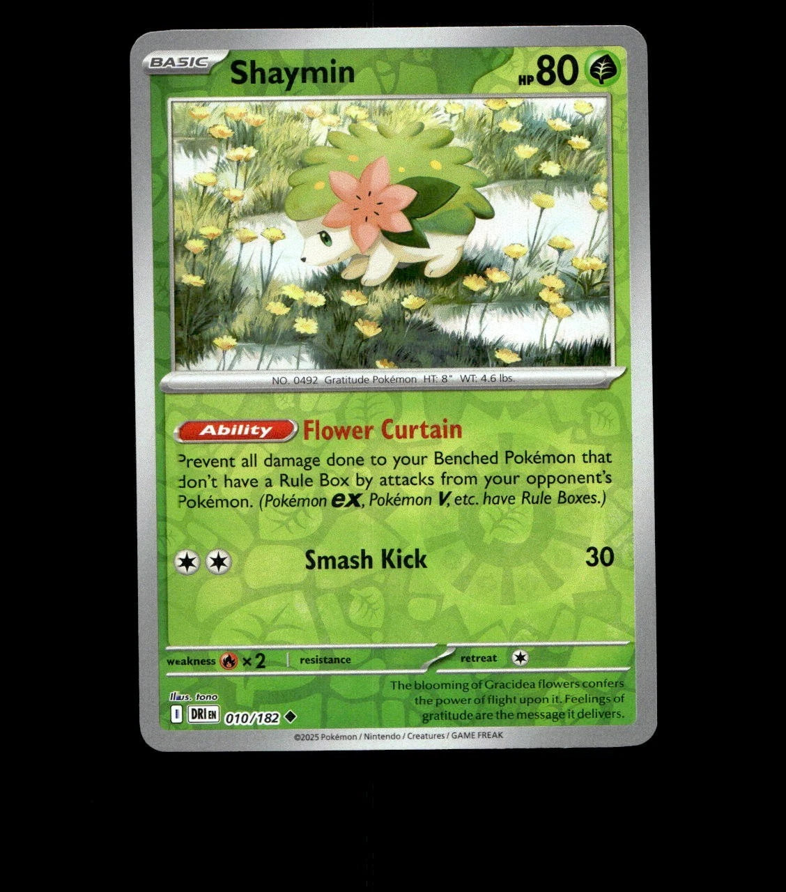 Shaymin – 010/182 – Destined Rivals – Reverse Holo Near Mint