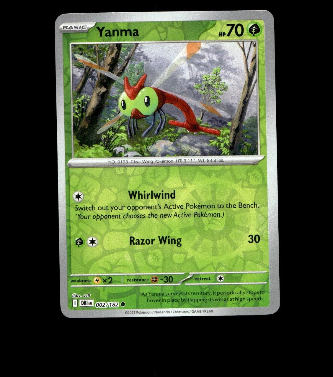 Yanma – 002/182 – Destined Rivals – Reverse Holo Near Mint