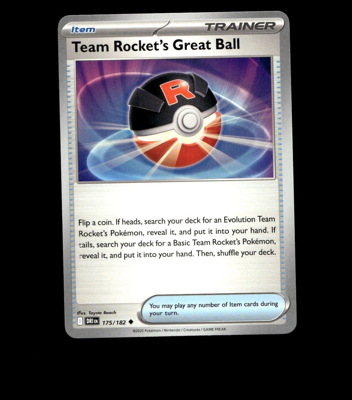 Team Rocket’s Great Ball – 175/182 – Destined Rivals - Non Holo Near Mint TCG