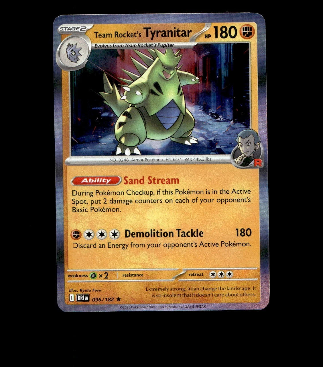 Team Rocket’s Tyranitar – 096/182 – Destined Rivals – Holo Near Mint Pokemon
