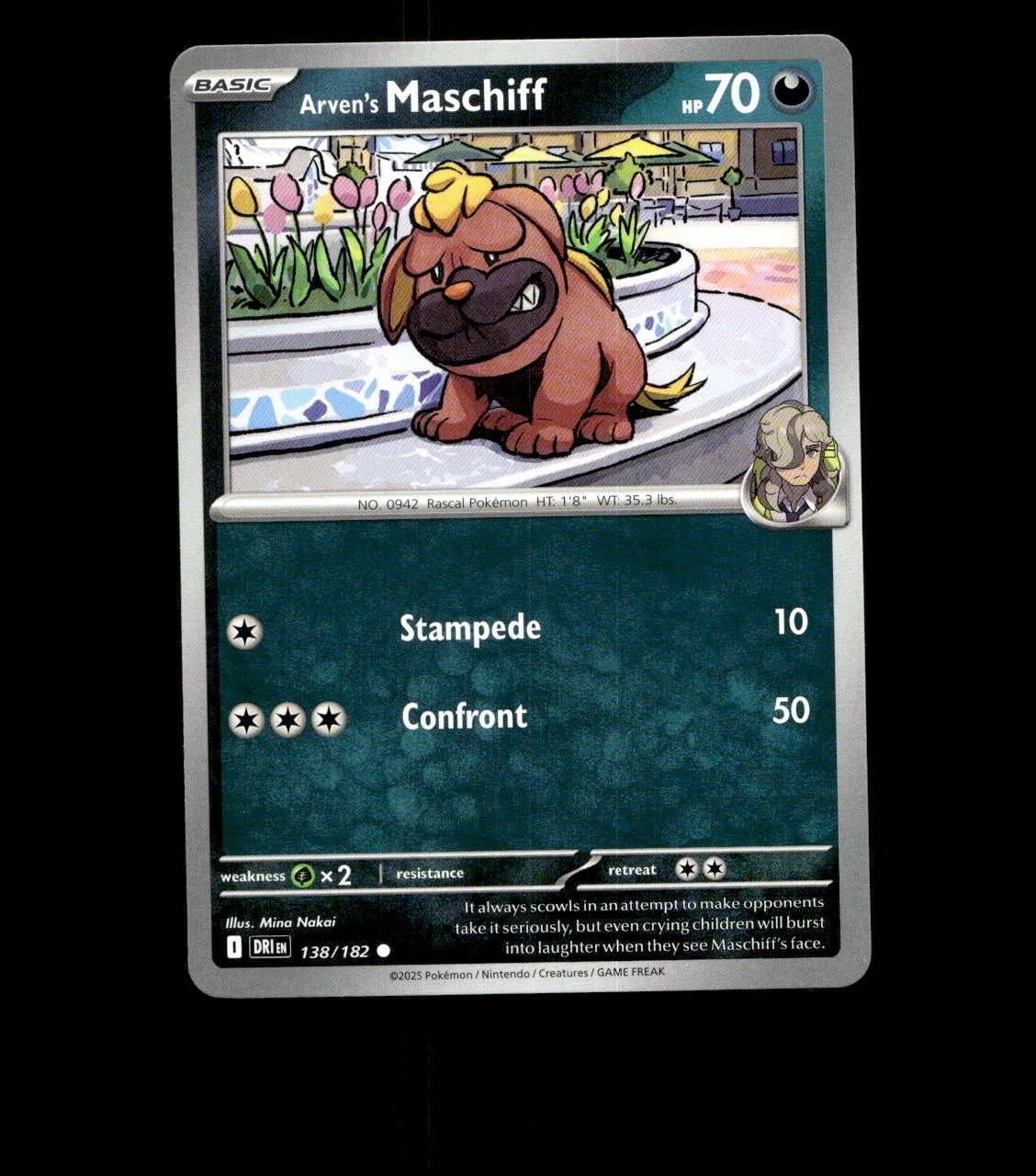 Arven’s Maschiff – 138/182 – Destined Rivals – Non Holo Near Mint Pokemon TCG