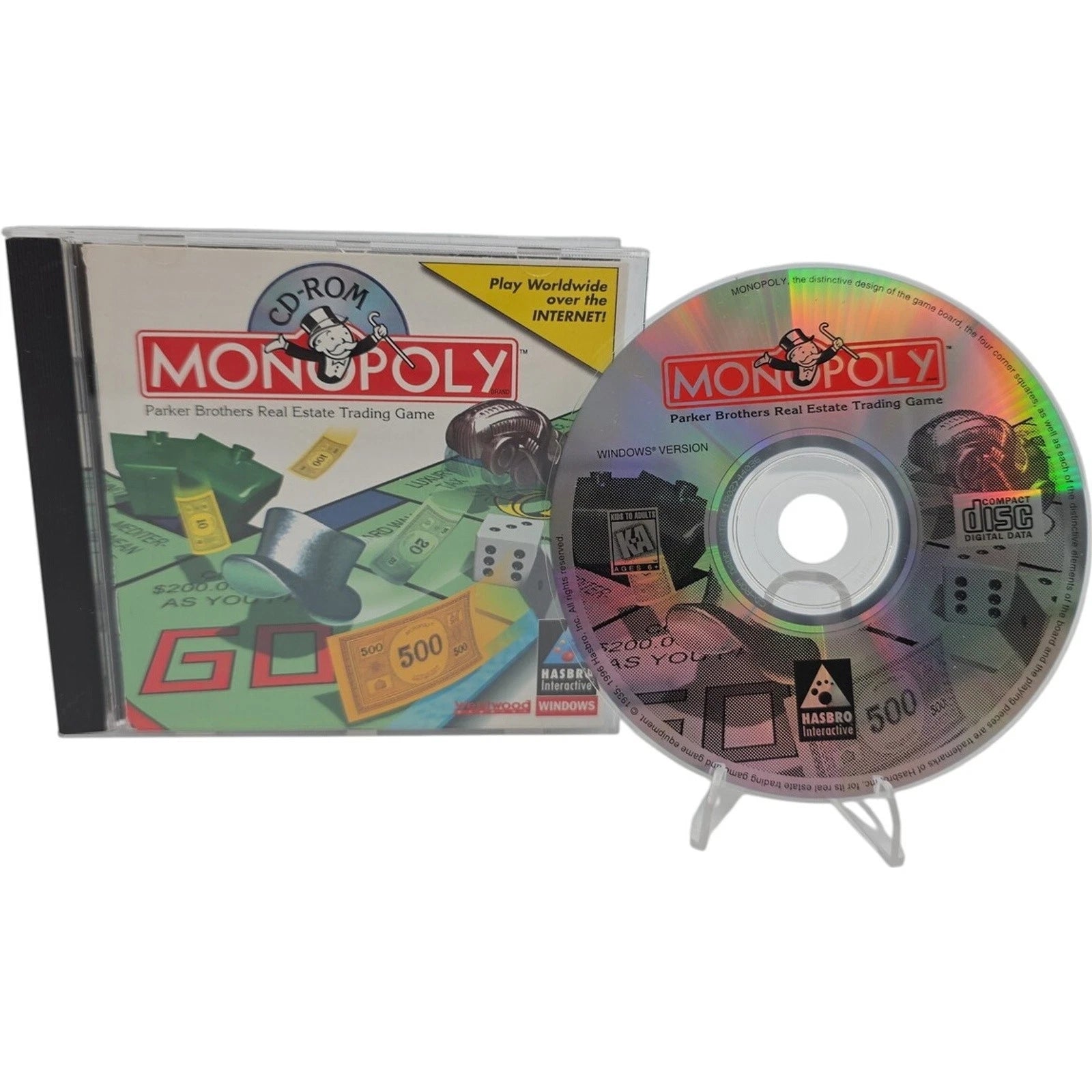 Monopoly PC CD ROM 1996 Hasbro Interactive Video Game Trading Game